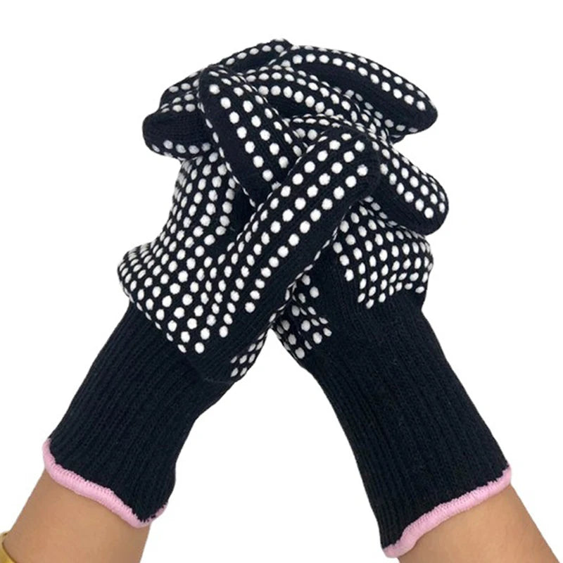 NEW NEW* Double-sided Hair Straightener Perm Curling Hairdressing Heat Resistant Finger Glove Hair Salon Styling Gloves