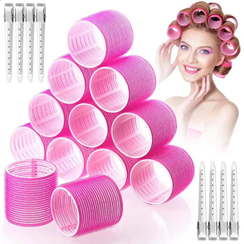Hair Roller No Harm To Hair Magic Curler Natural Curling No Heat Hair Bangs Volume Self-adhesive Hook & Loop DIY Styling Tools
