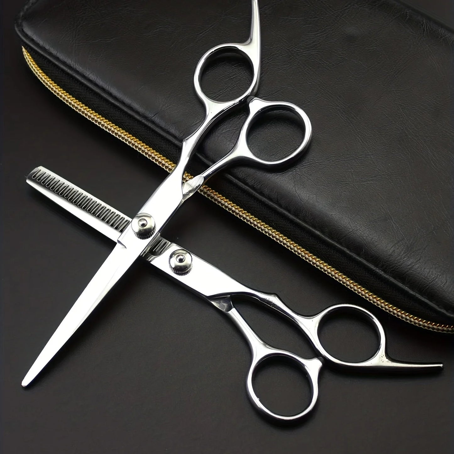 All-Purpose Hair Cutting Scissors, Durable Stainless Steel, Plastic Safety Guard,Customizable Tightness, Comfort Fit for Fingers