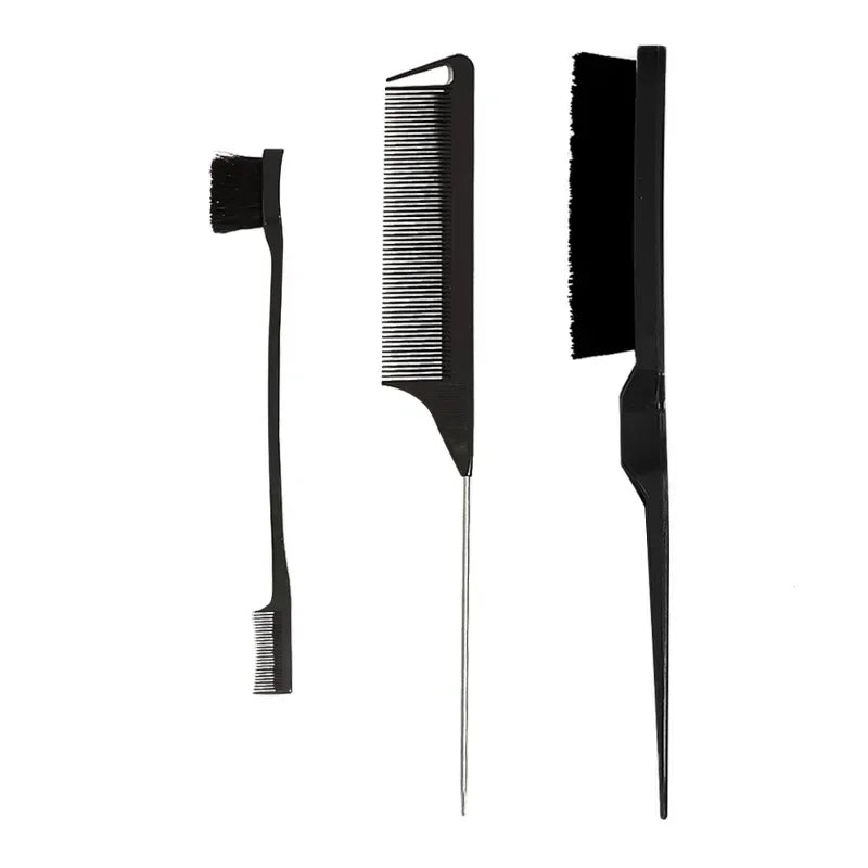 3-10pcs Hair Styling Comb Set Teasing Hair Brush Triple Teasing Comb Rat Tail Combs Edge Brush Hair Tail Tools Braid Tool Loop