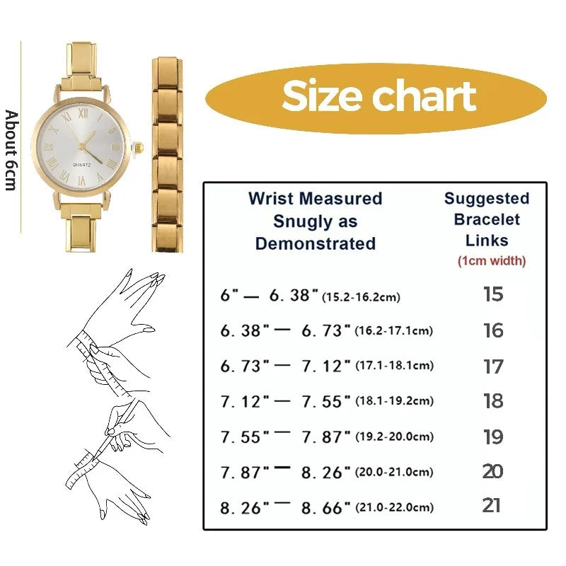 1PC Fashion Stainless Steel Round and Square Simple Watch Bracelet Bangle for Friend Birthday Men's Women's DIY Jewelry Gifts