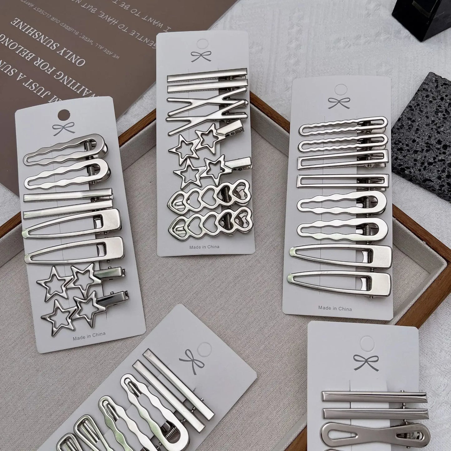 Sliver Metal Hair Clips for Women, Y2K Duckbill Hairpin, Personality Bangs Side Headwear, Barrettes Hairclip Styling Accessories