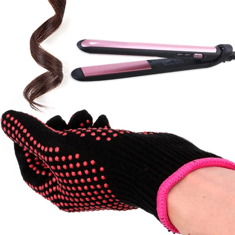 NEW NEW* Double-sided Hair Straightener Perm Curling Hairdressing Heat Resistant Finger Glove Hair Salon Styling Gloves