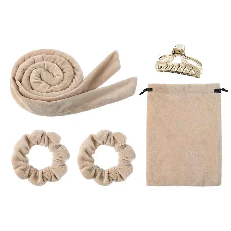 Heatless Curling Rod Headband Hair Curlers No Heat Ribbon Lazy Hair Rollers Silk Curls Sleeping Soft Headband Hair Styling Tools